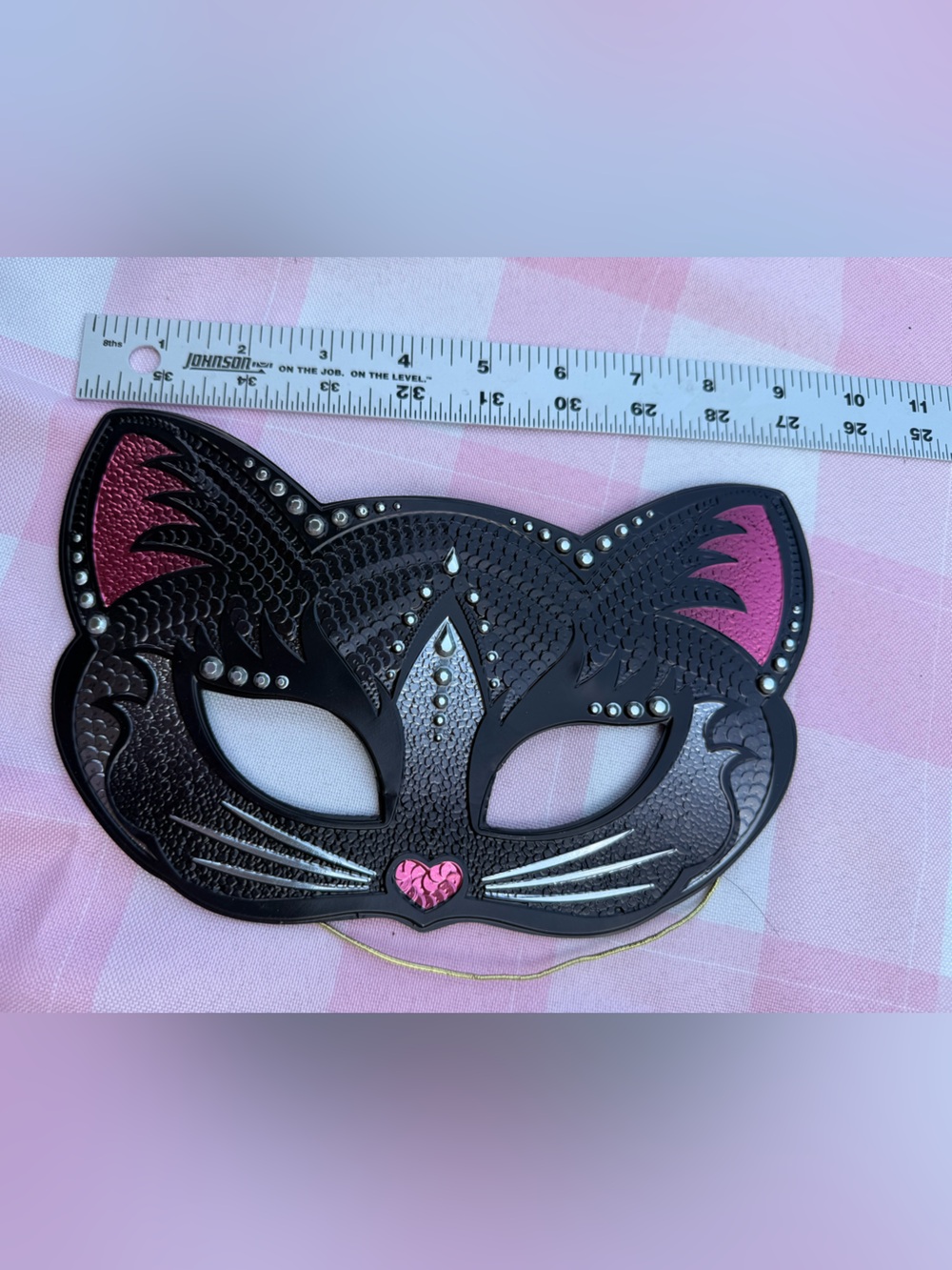 Black & Pink Cat Eye Mask - Women Accessories-(new)